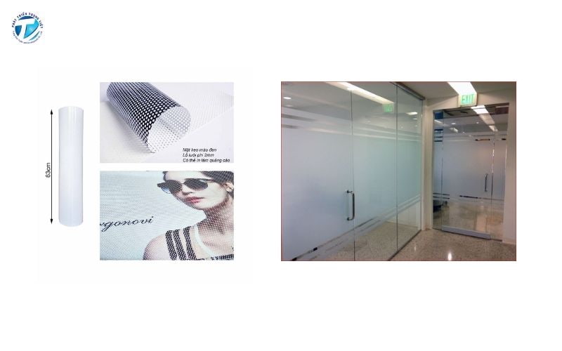 Giá decal dán kính tùy thuộc vào kích thước và loại chất liệu